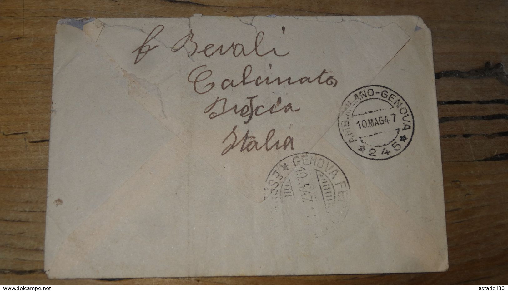 ITALIA, Calcinato 1947 To France ............ Boite1 .............. 240424-262 - 1946-60: Marcophilie