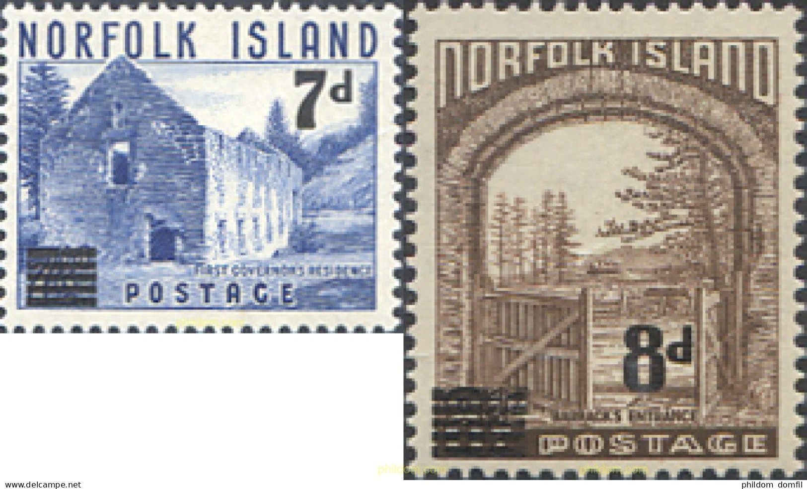 274256 MNH NORFOLK 1958 SERIE BASICA - Norfolkinsel