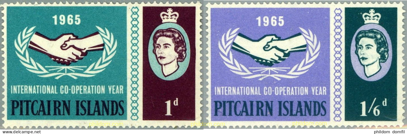 623599 MNH PITCAIRN Islas 1965 COOPERACION INTERNACIONAL - Pitcairn