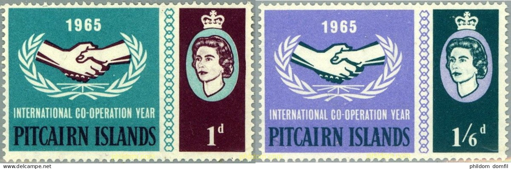 623599 MNH PITCAIRN Islas 1965 COOPERACION INTERNACIONAL - Pitcairn