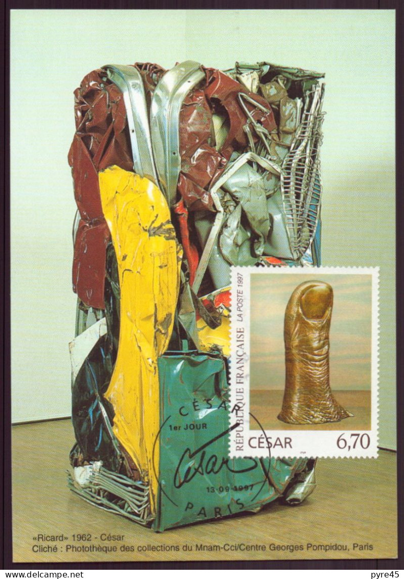 France, FDC, Carte Du 13 Septembre 1997 à Paris " César " ( Côte 5€ ) - 1990-1999