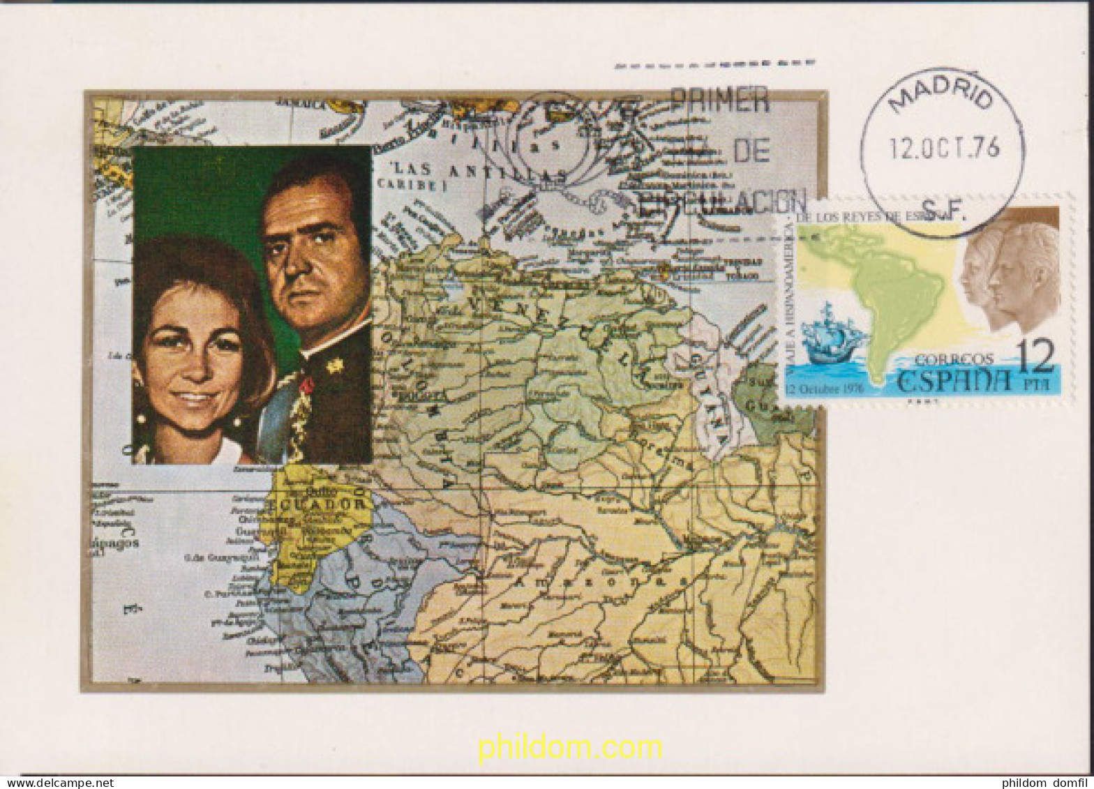 626901 MNH ESPAÑA 1976 PRIMER VIAJE AL CONTINENTE AMERICANO DE SS.MM. DON JUAN CARLOS I Y DE DOÑA SOFIA - Unused Stamps