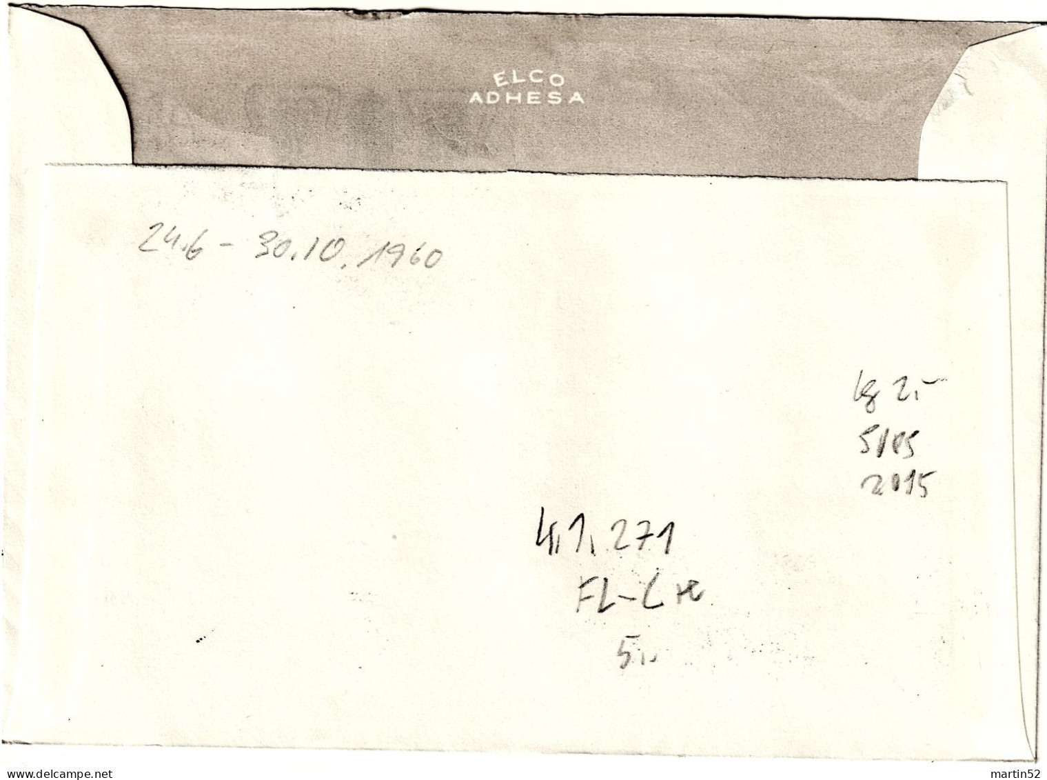 Liechtenstein 1960: Postwertzeichen-Ausstellung In Köln Zu 345 Mi 399 Yv ? Mit ⊙ VADUZ 20.X.60 (Zu CHF 20.00) - Lettres & Documents