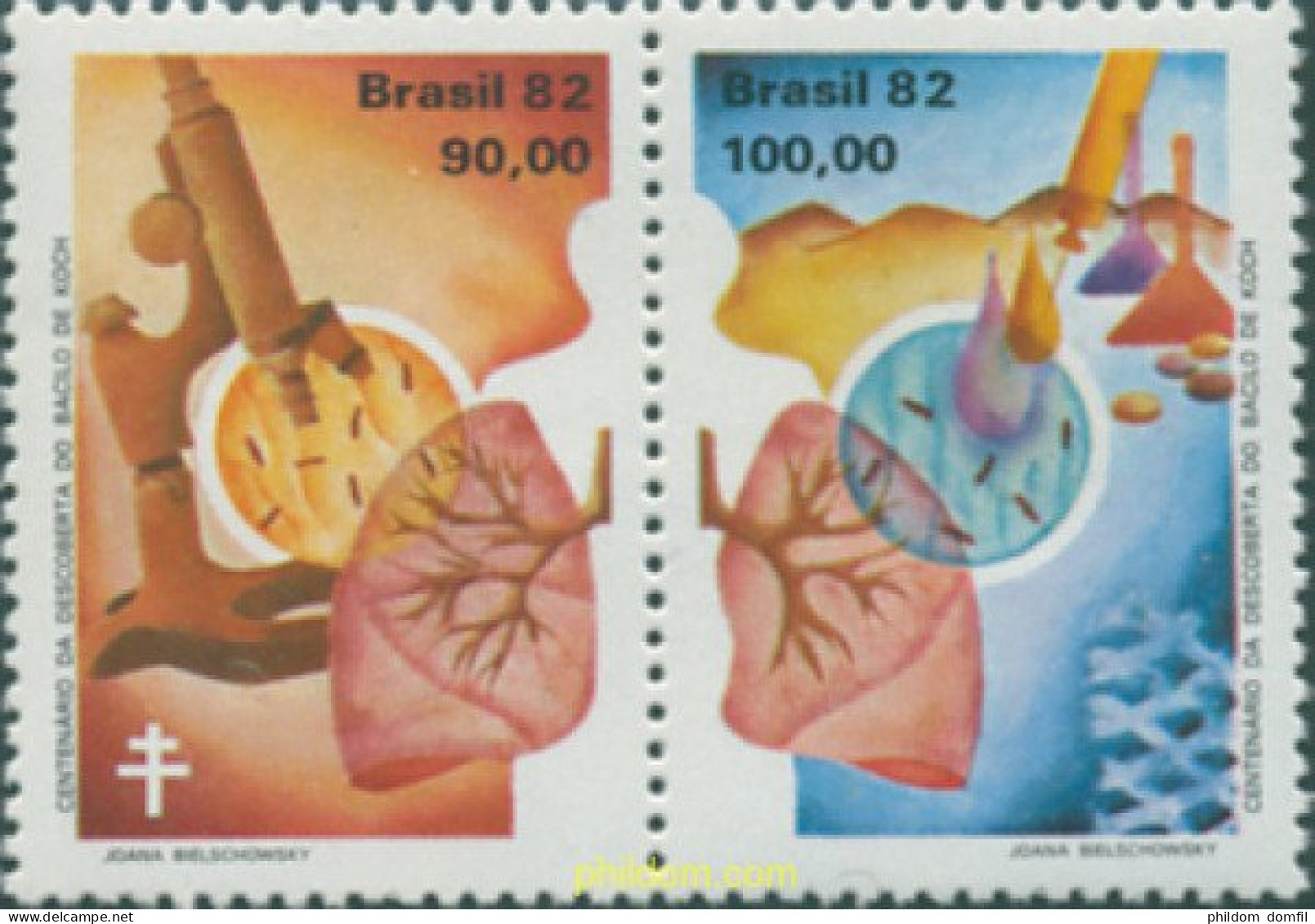 294020 MNH BRASIL 1982 100 ANIVERSARIO DEL DECUBRIMIENTO DEL BACILLO DE LA TUBERCULOSIS - Nuevos