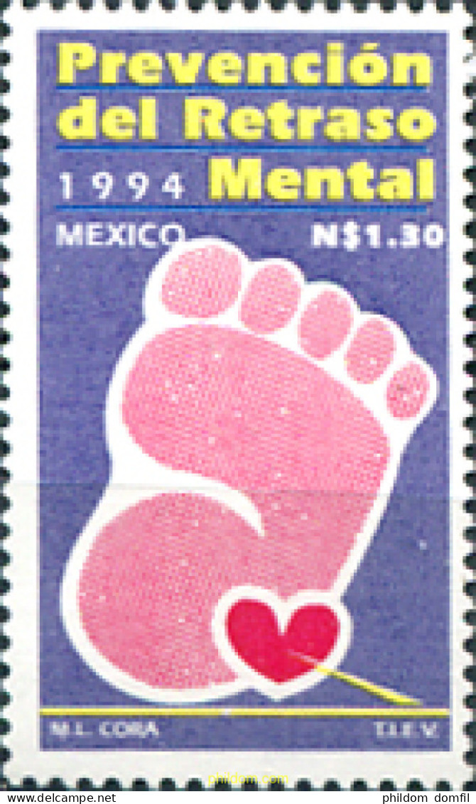 343676 MNH MEXICO 1994 PREVENCION EL RETRASO MENTAL - Mexique