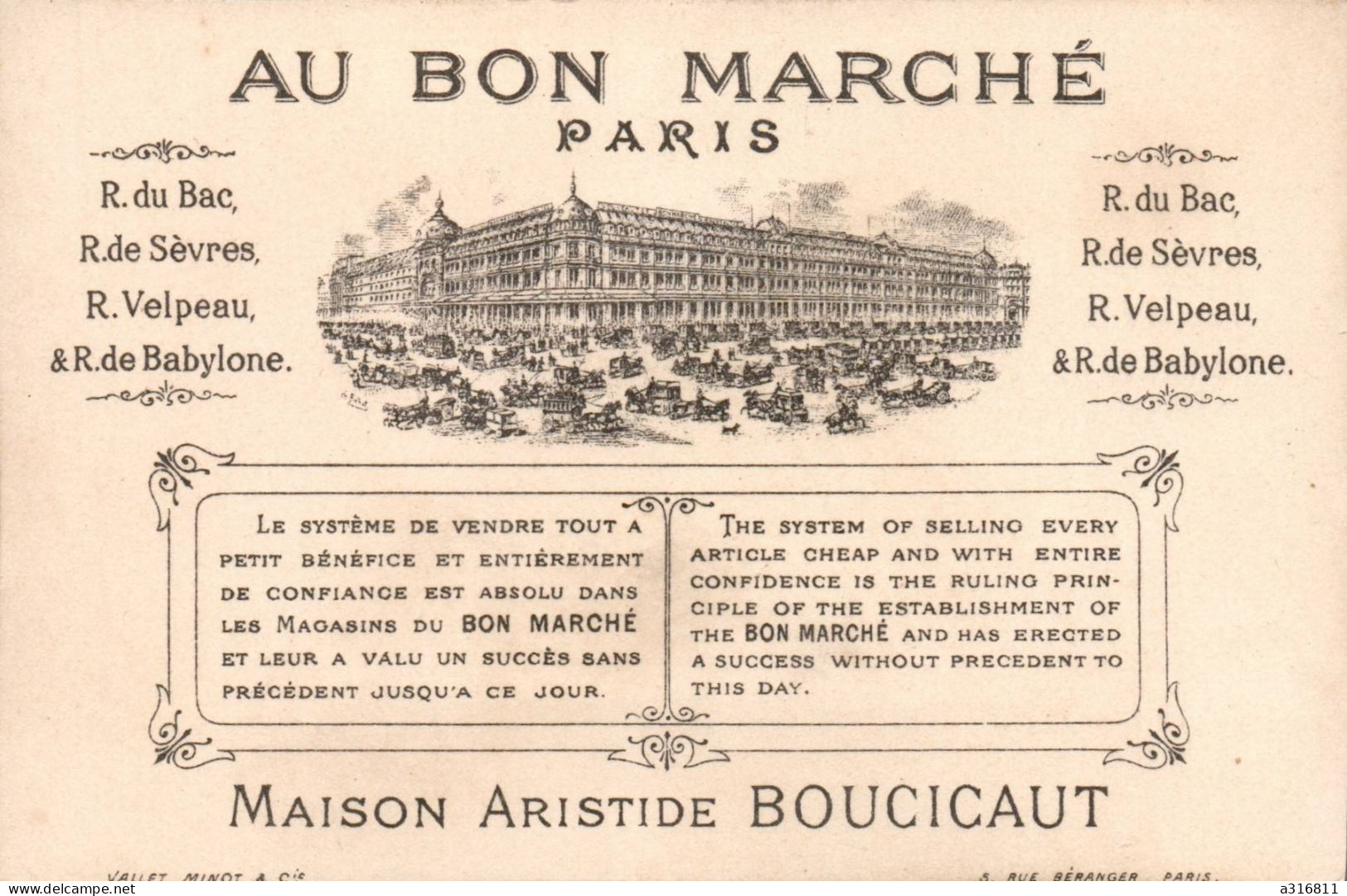 Chromo Au Bon Marche Faites Le Beau Et Venez Ici ! - Au Bon Marché