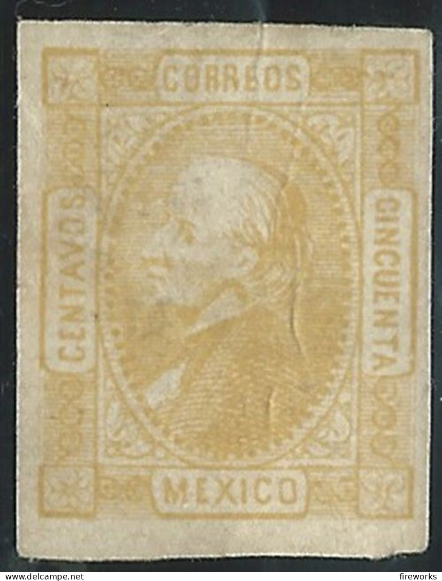[1872] Timbre MEXIQUE Miguel Hidalgo Y Costilla YT 52 - Valeur Faciale 50 - Mexique