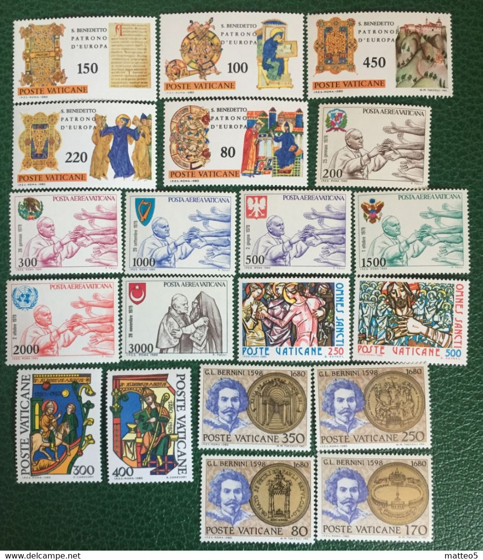 1980 - Vaticano - Serie Annata Completa - 20 Valori - Nuovo - Unused Stamps