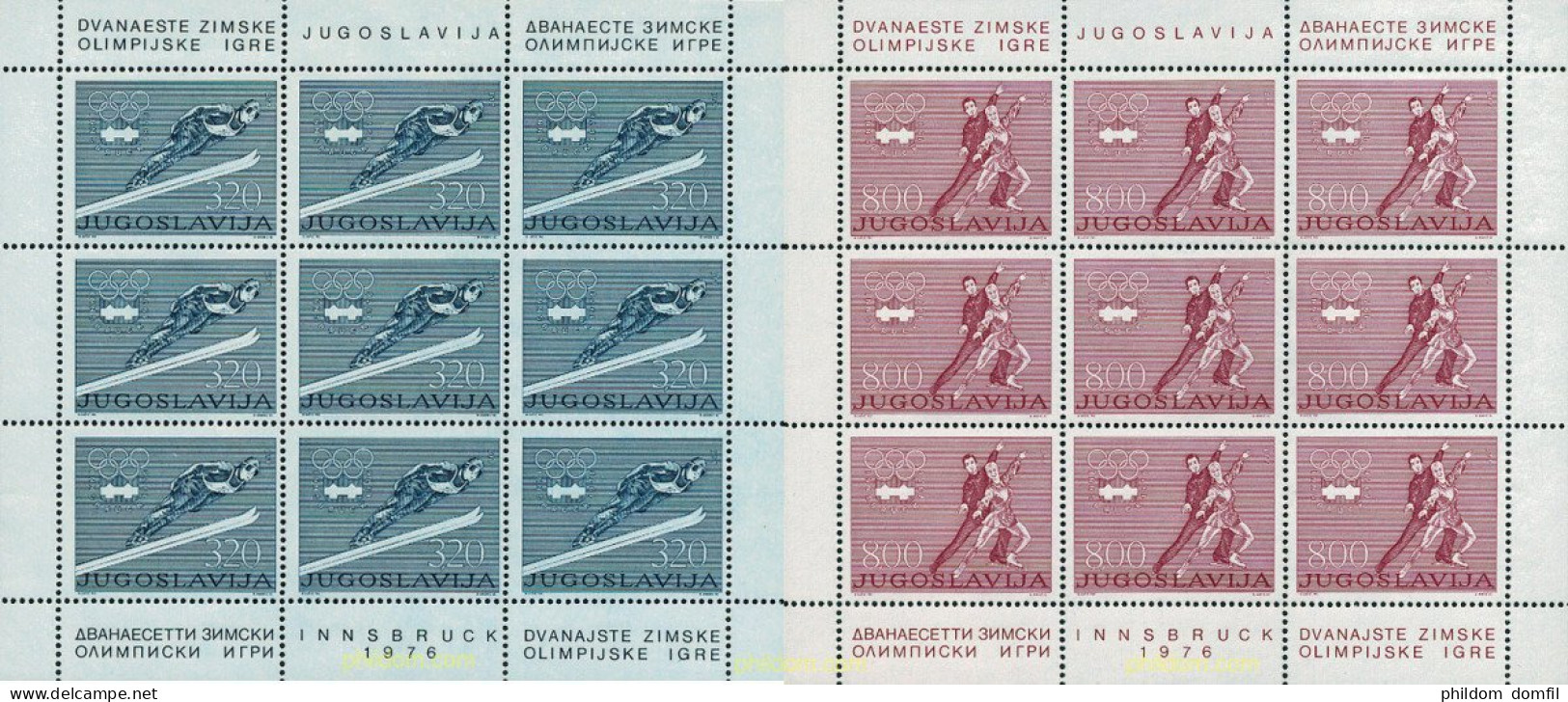 9538 MNH YUGOSLAVIA 1976 12 JUEGOS OLIMPICOS INVIERNO INNSBRUCK 1976 - Neufs