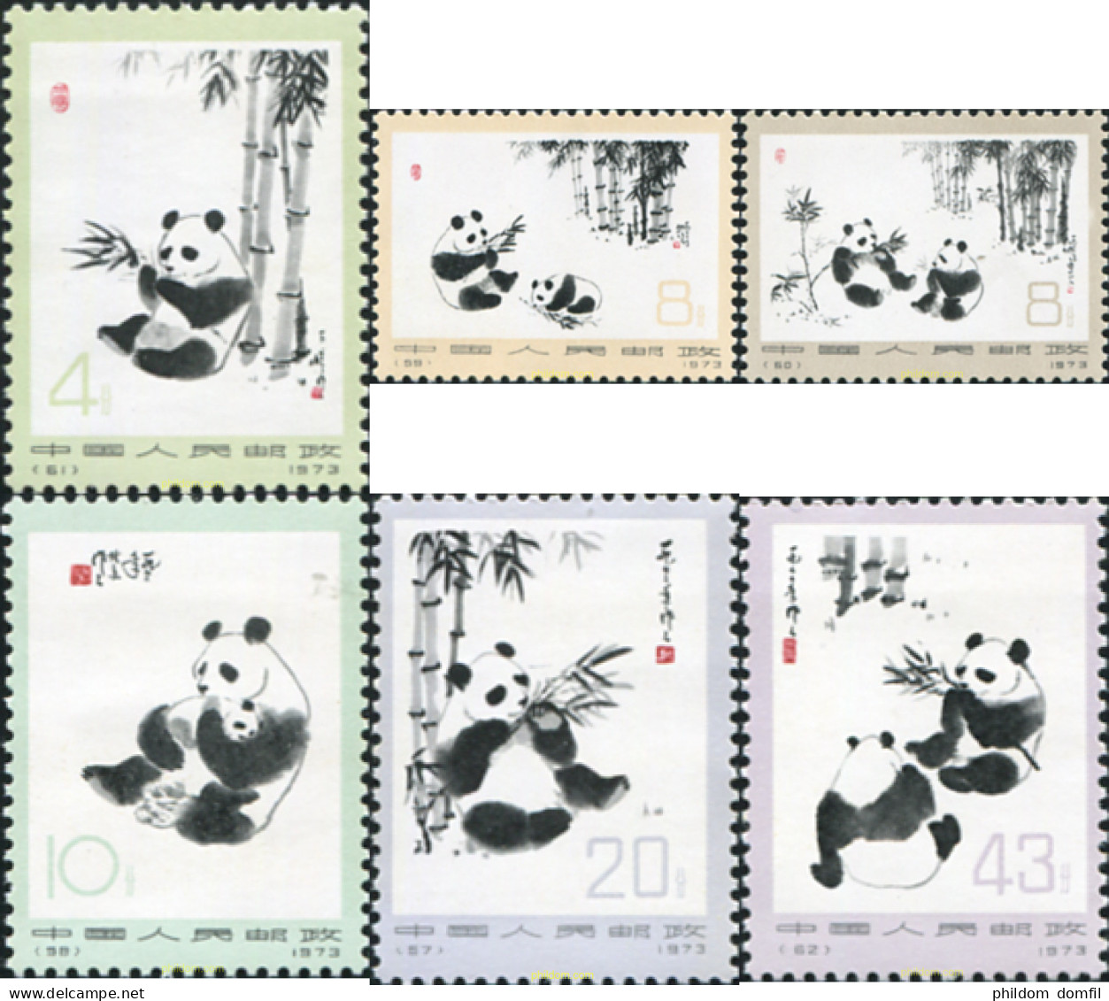 54064 MNH CHINA. República Popular 1973 OSO PANDA - Ongebruikt