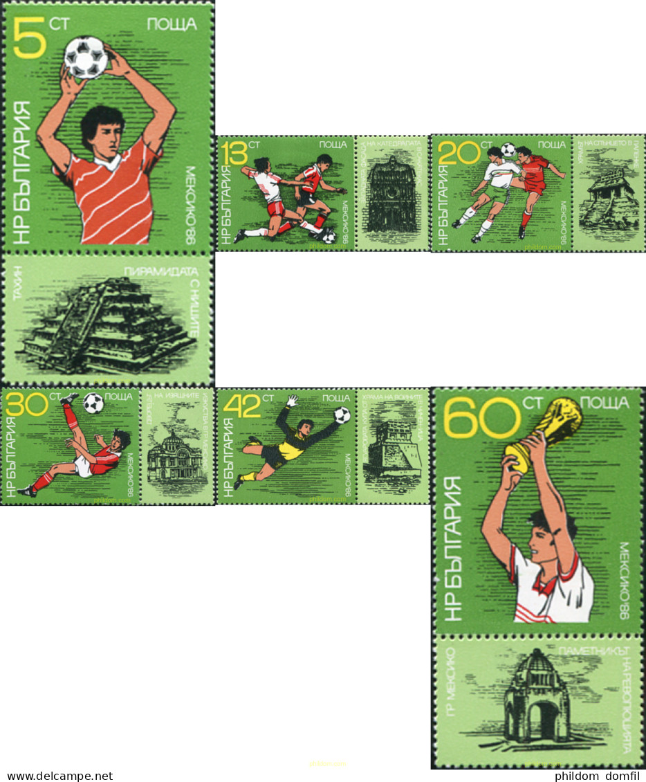 82325 MNH BULGARIA 1986 COPA DEL MUNDO DE FUTBOL. MEXICO-86 - Unused Stamps