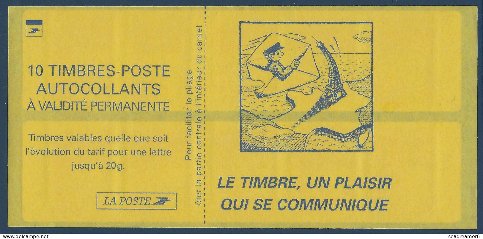 France Carnet LUQUET " LE TIMBRE UN PLAISIR QUI SE COMMUNIQUE " N°3085a-C3 Variété Grosse Barre Fluo En Bas ! TTB - Modernes : 1959-...