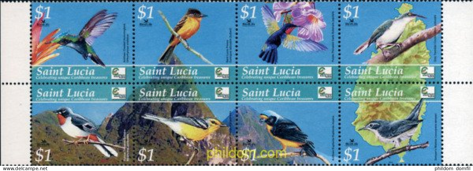 149530 MNH SANTA LUCIA 2004 AVES - St.Lucie (1979-...)