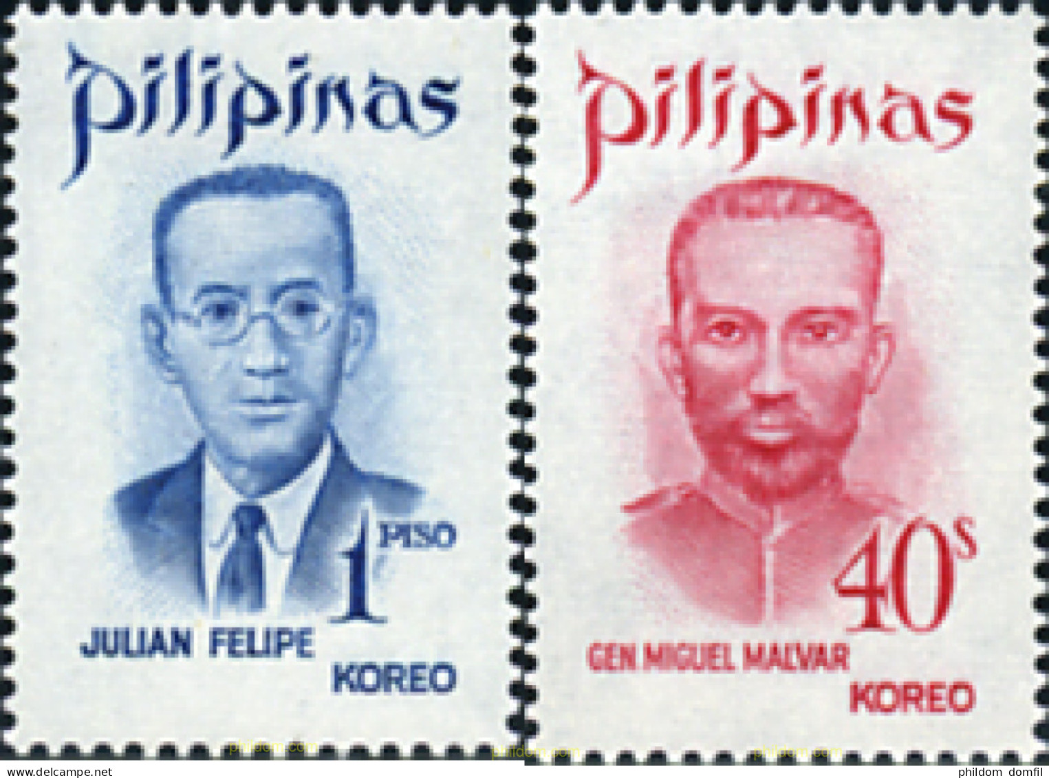313107 MNH FILIPINAS 1972 PERSONAJES - Filippijnen