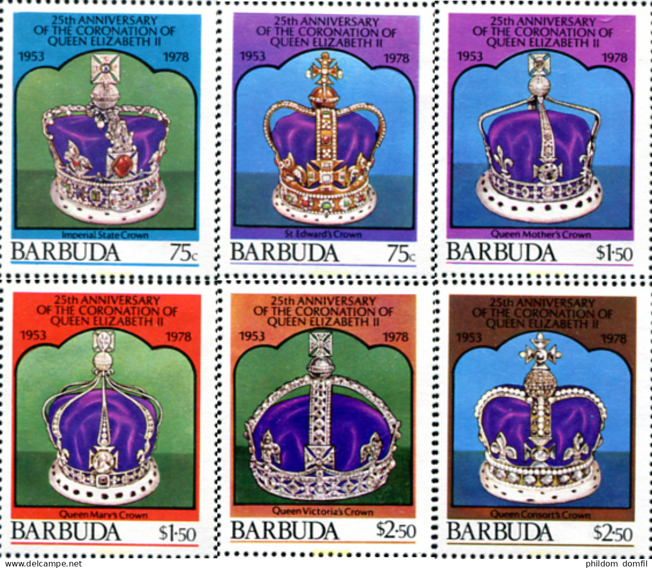290655 MNH BARBUDA 1978 25 ANIVERSARIO DE LA CORONACION DE ISABEL II - Barbuda (...-1981)