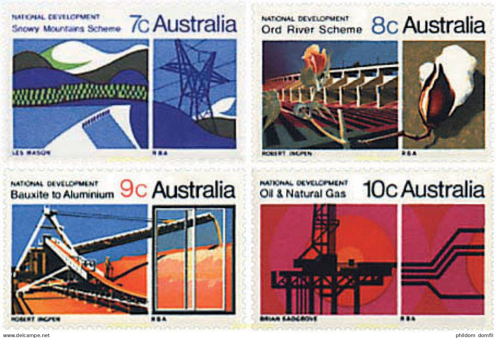 89179 MNH AUSTRALIA 1970 DESARROLLO NACIONAL - Mint Stamps