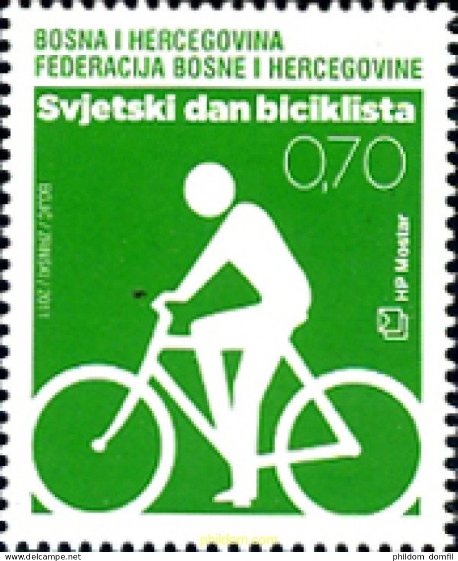 271158 MNH BOSNIA-HERZEGOVINA. Adm Croata 2011 DIA MUNDIAL DE LA BICICLETA - Bosnia Herzegovina