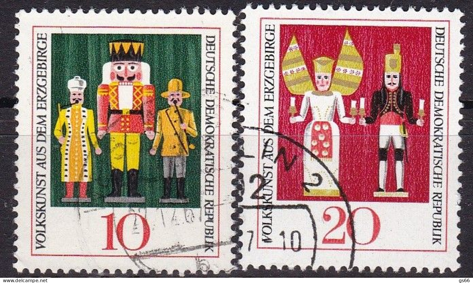 DDR  1967, 1333/34, Used Oo, Volkskunst Aus Dem Erzgebirge. - Used Stamps