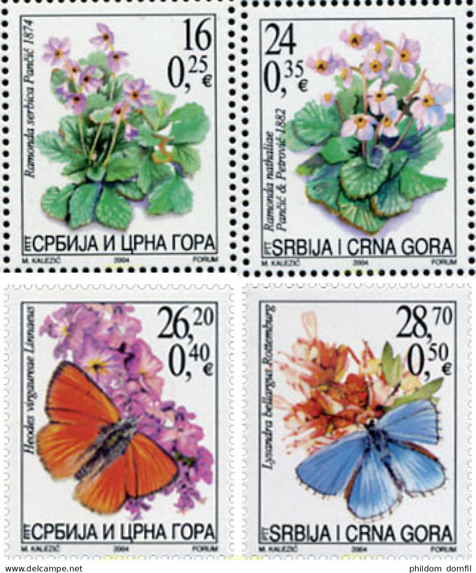 143798 MNH SERBIA Y MONTENEGRO 2004 FLORA Y FAUNA - Montenegro
