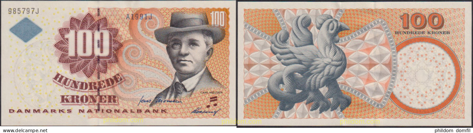 1217 DINAMARCA 1999 1999 DENMARK NATIONALBANK 100 KRONER CARL NIELSEN - Denmark