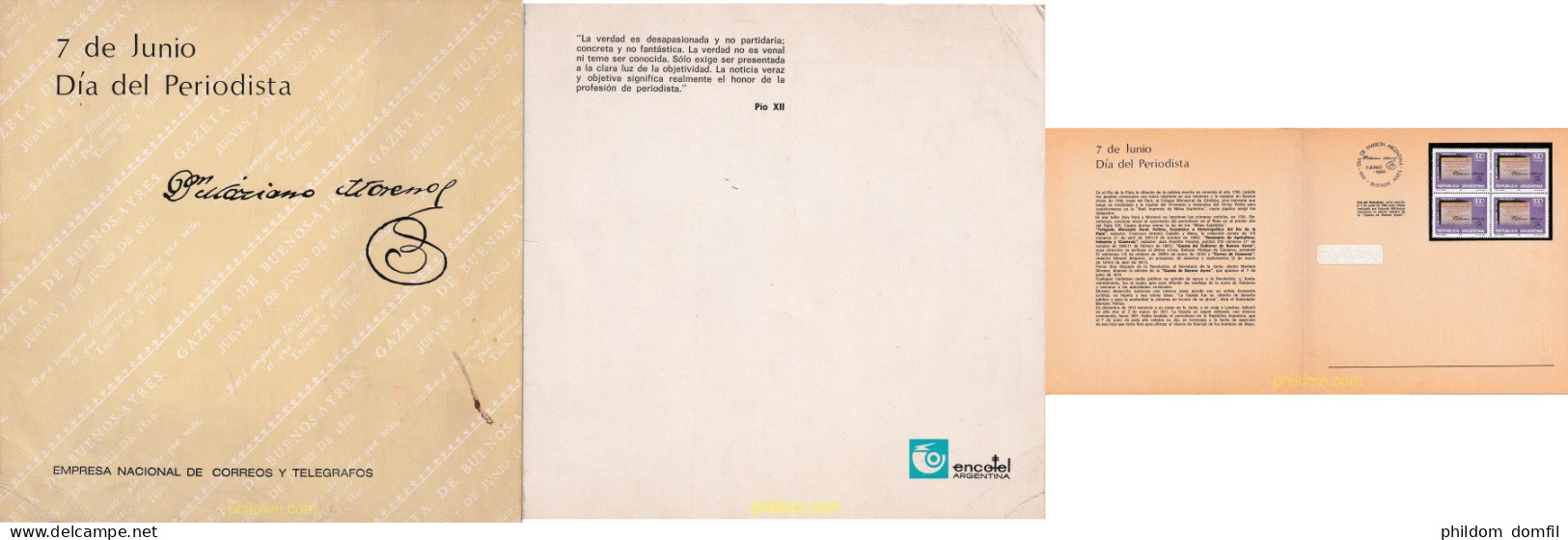 705803 MNH ARGENTINA 1980 DIA DEL PERIODISTA - Ungebraucht