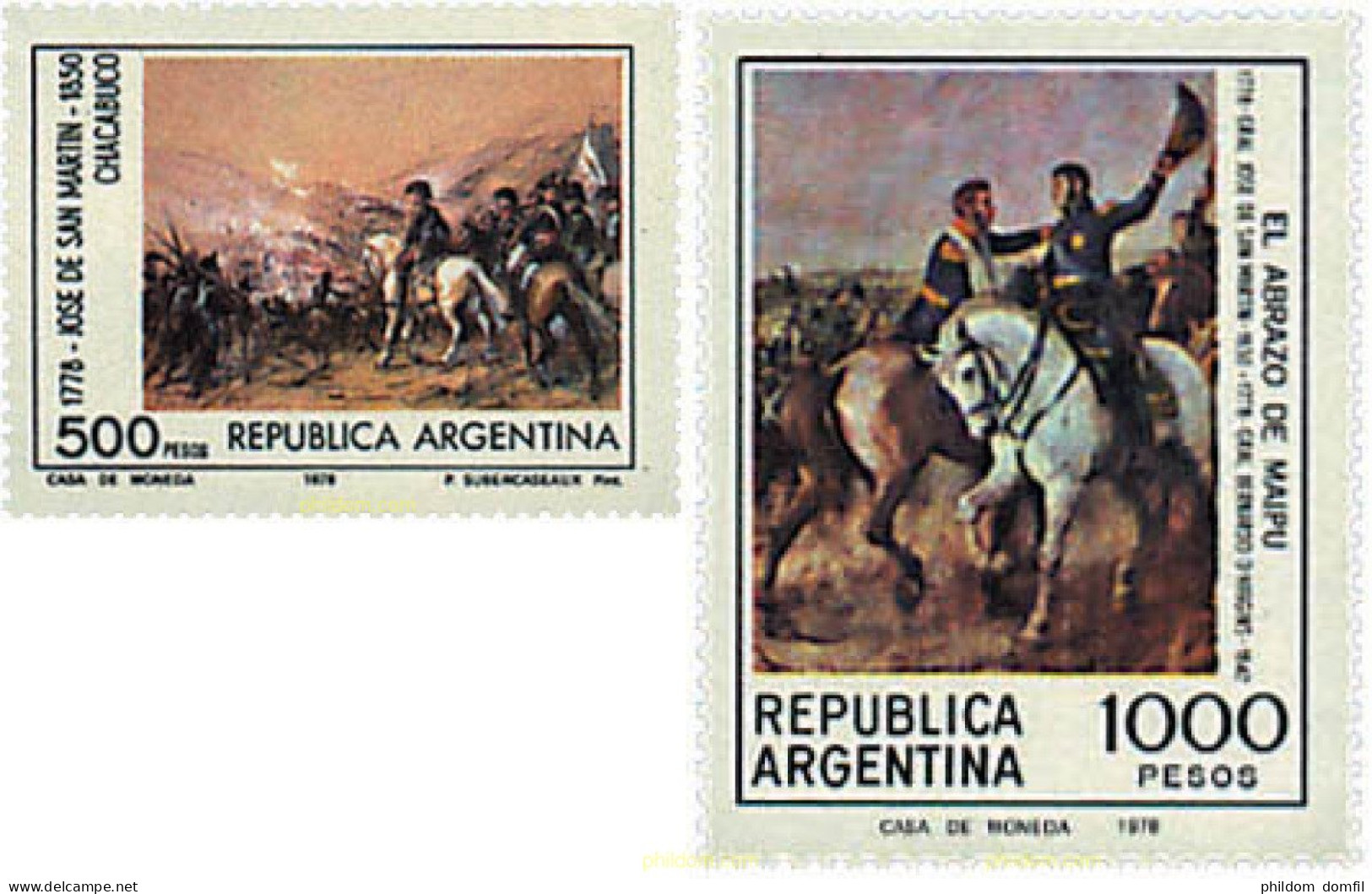 728927 MNH ARGENTINA 1978 200 ANIVERSARIO NACIMEIENTO DEL GENERAL SAN MARTIN - Nuovi