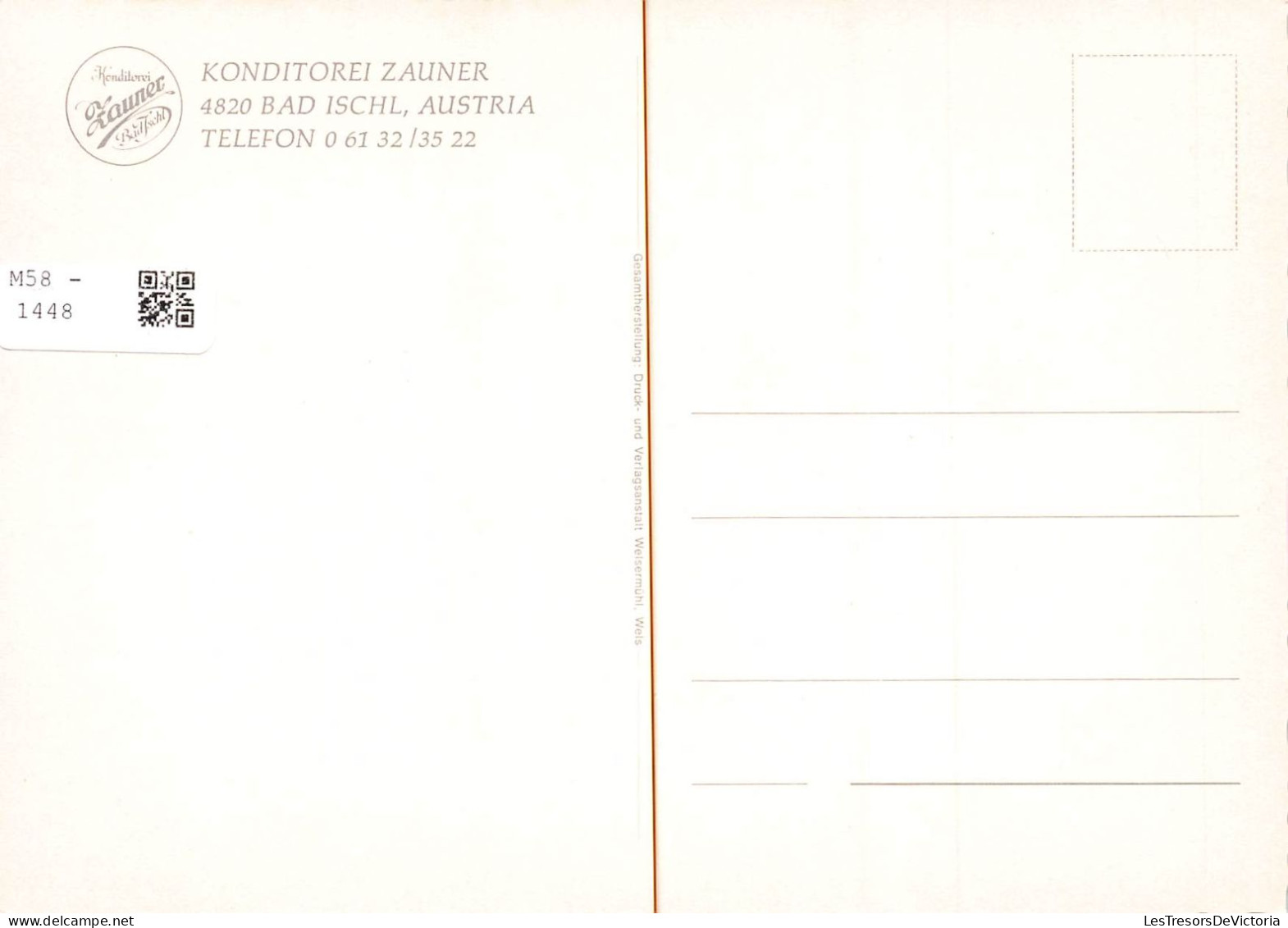 AUTRICHE - Konditorei Zauner - 4820 Bad Ischl - Austria - Vue Générale - De L'intérieure - Carte Postale - Bad Ischl