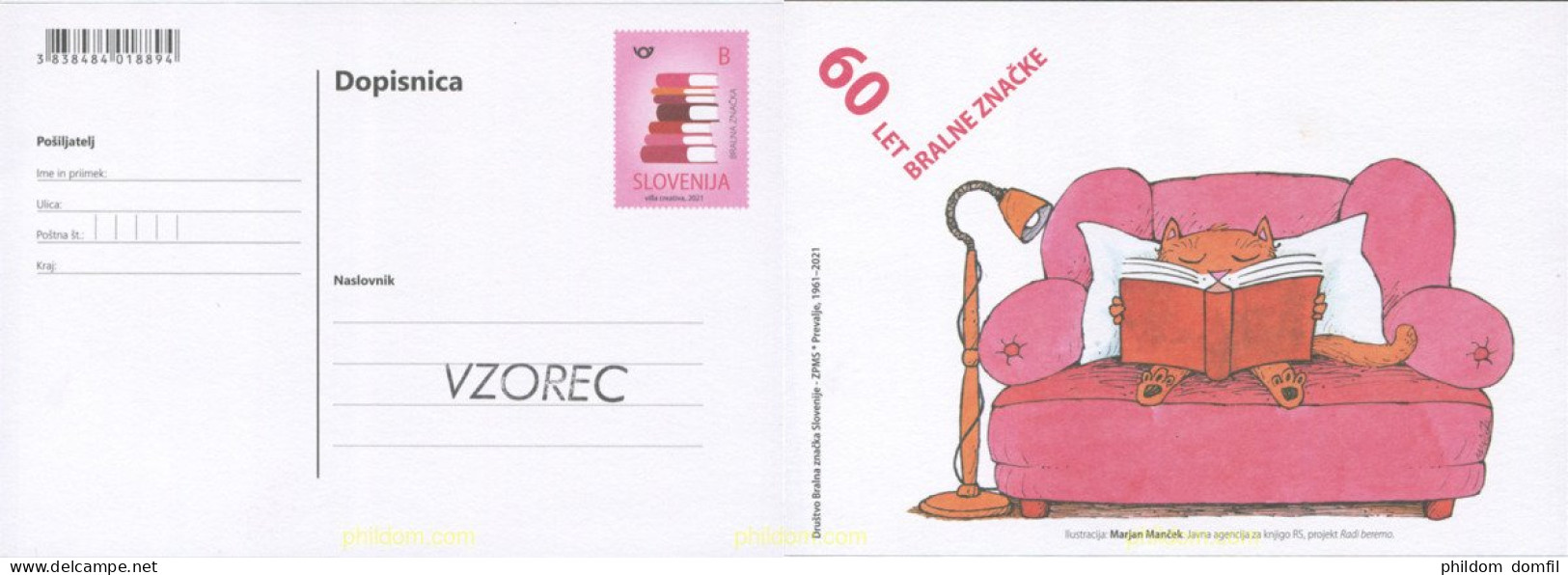 644894 MNH ESLOVENIA 2021 60 AÑOS DE READING BADGE - Slovénie