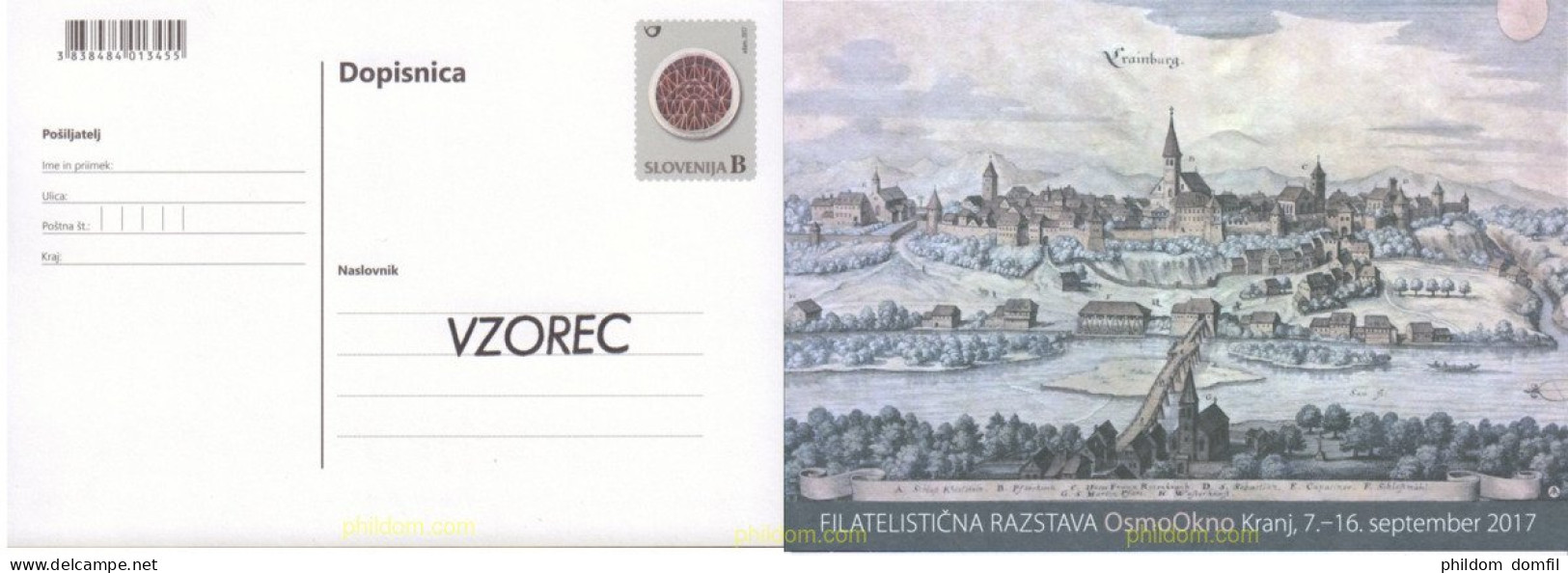 593026 MNH ESLOVENIA 2017 OSMOOKNO, KRANJ, ABRIR LAS PUERTAS - Slowenien