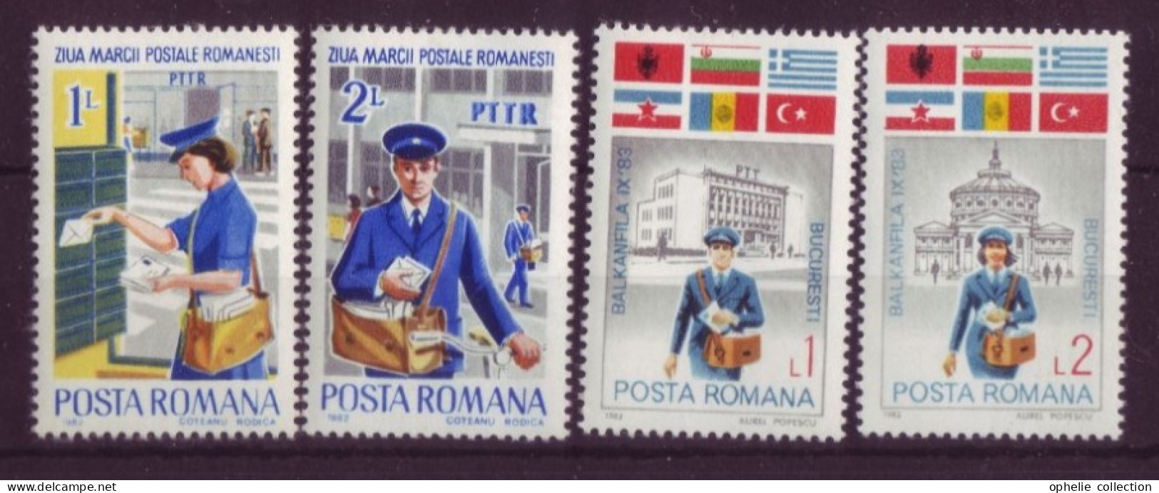 Europe - Roumanie - 1983 Expo PhilatéliqueN°3481/82 - 1983 Journée Du Timbre N°3412/13 - 7192 - Altri & Non Classificati