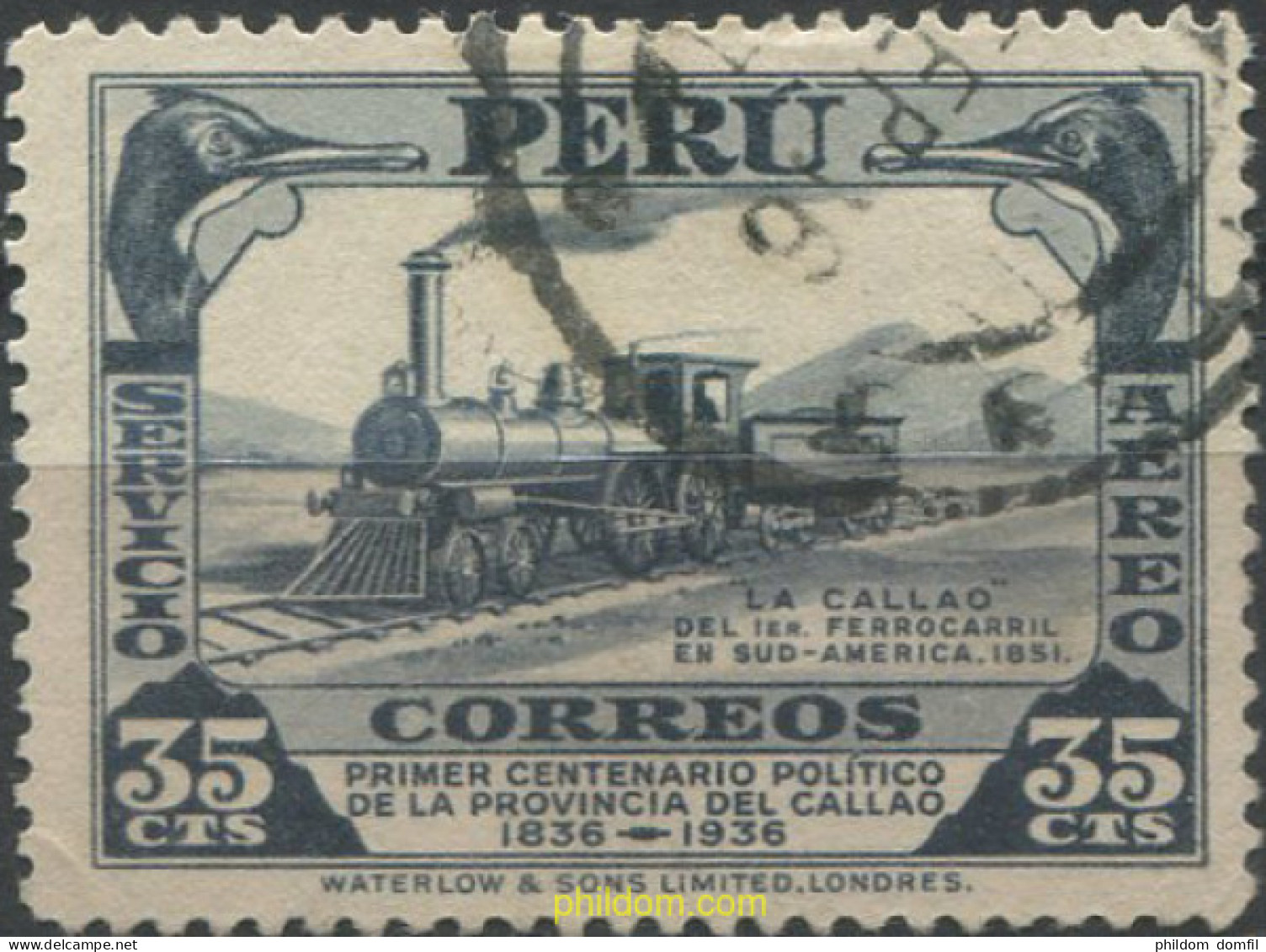 709786 USED PERU 1936 CENTENARIO POLITICO DE LA PROVINCIA DE CALLAO - Peru