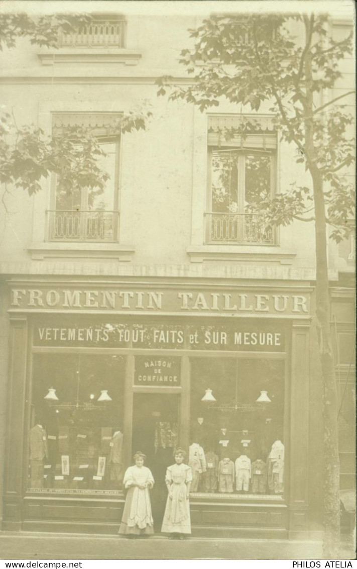 CP CPA Carte Photo Devanture Magasin Fromentin Tailleur Vêtements Sur Mesure Lyon ? R Guilleminot Boespilug Paris - Fashion