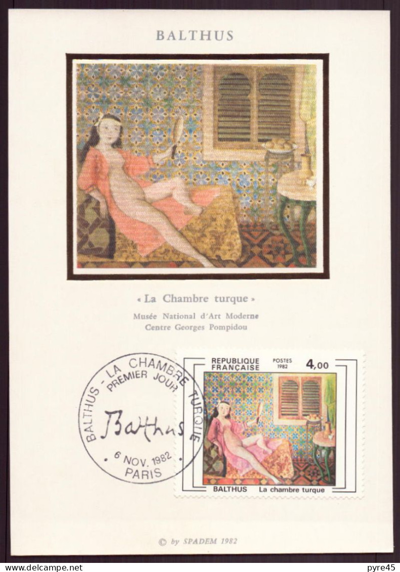 France, FDC, Carte Du 6 Novembre 1982 à Paris " La Chambre Turque " ( Côte 4.5€ ) - 1980-1989
