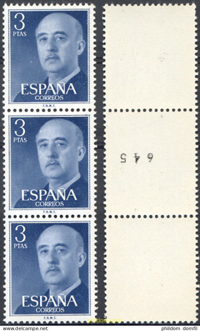 4071 MNH ESPAÑA 1955 GENERAL FRANCO - Ongebruikt