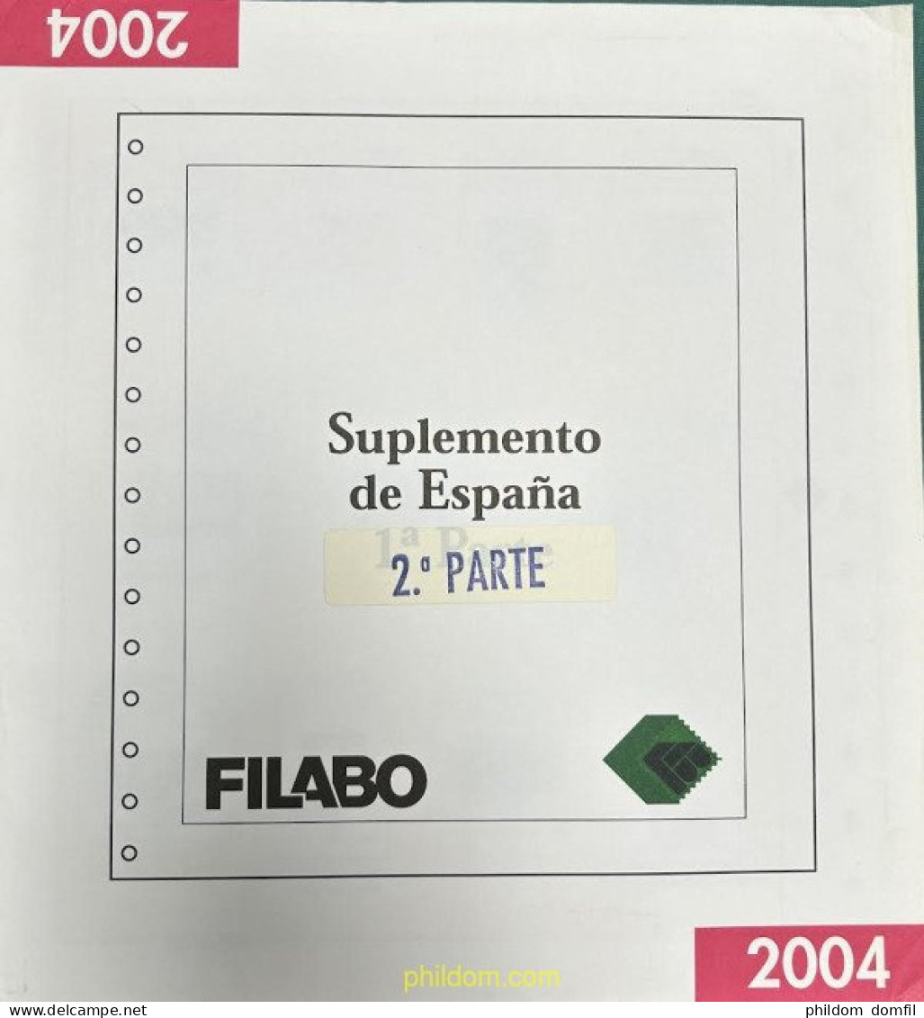 Supl.Filabo España 2004 2ª Sin Montar - Vordruckblätter