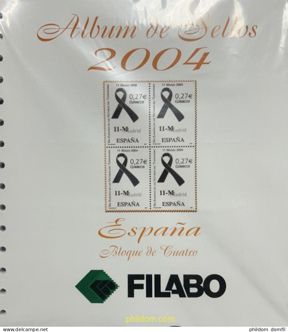 Supl.Filabo España 2004 M/b Año Completo 2ª Mano (bloque De 4 Sellos) - Vordruckblätter