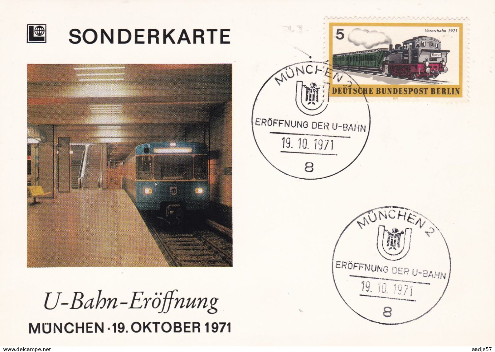 Deutschland Germany U Bahn Eröffnung München 19-10-1971 - Strassenbahnen