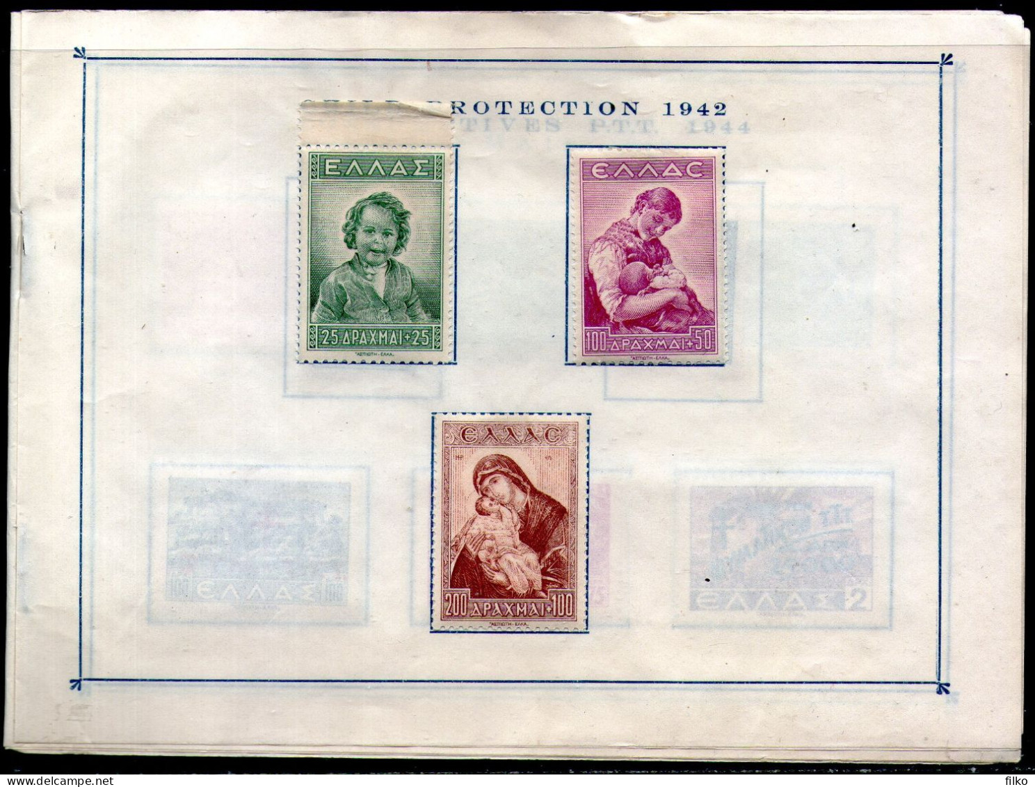 Greece,Book For Stamps Issued During The WWII Period MLH * ,,as Scan - Unused Stamps