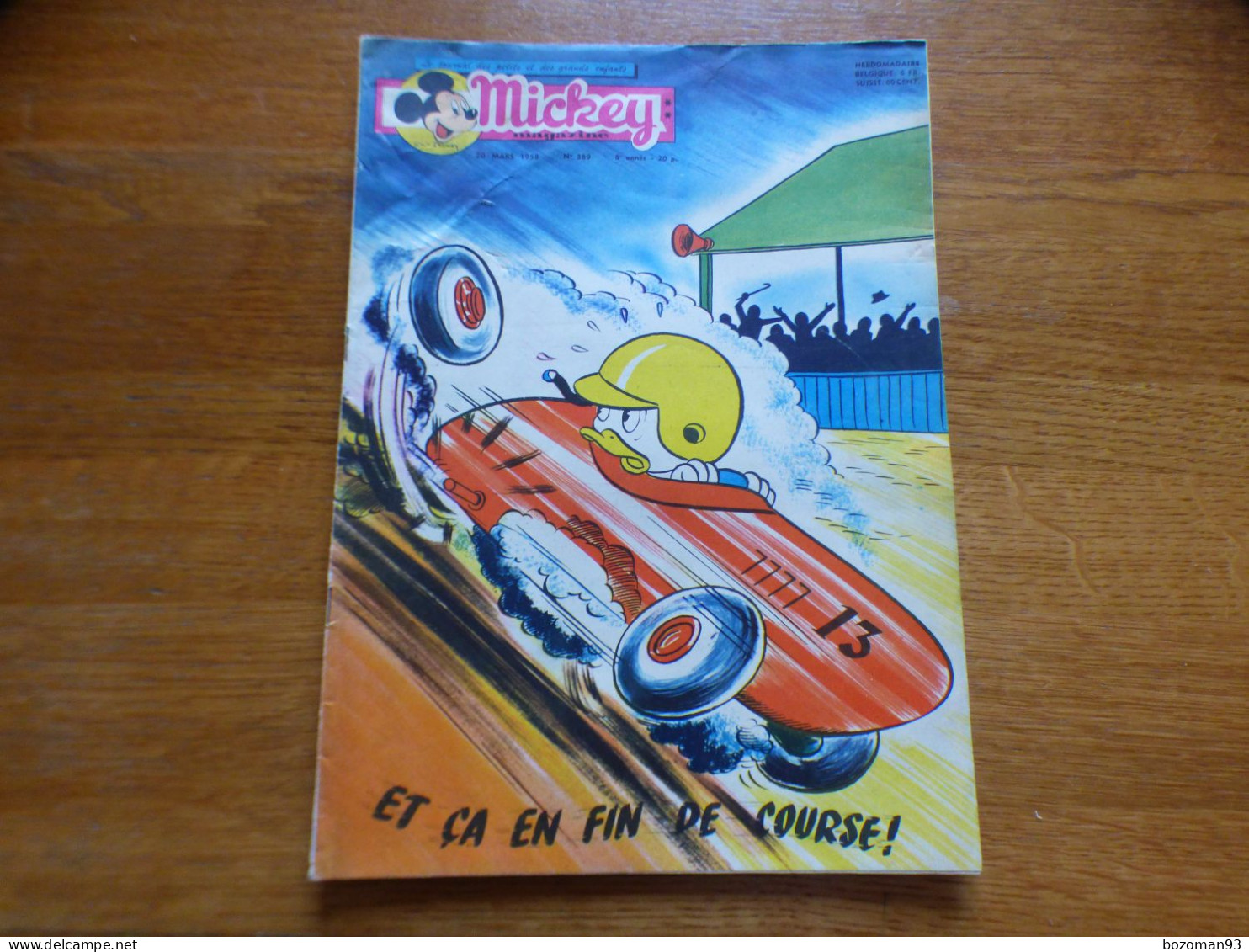 JOURNAL MICKEY BELGE  N° 389 Du 20/03/1958 - Journal De Mickey