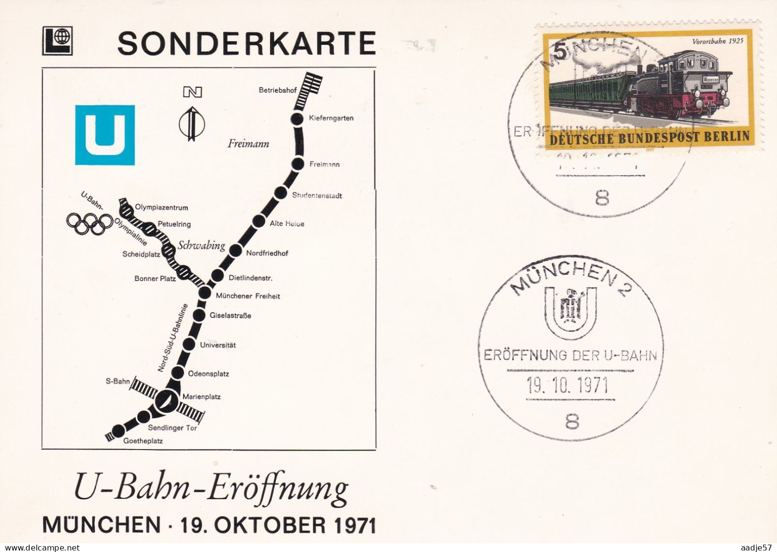 Deutschland Germany U Bahn Eröffnung München 19-10-1971 - Tram