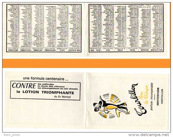 Carte Parfumée, Tourbillon, Eau De Cologne, Monternier, Montpellier (dépliante, Calendrier 1970) - Modernas (desde 1961)