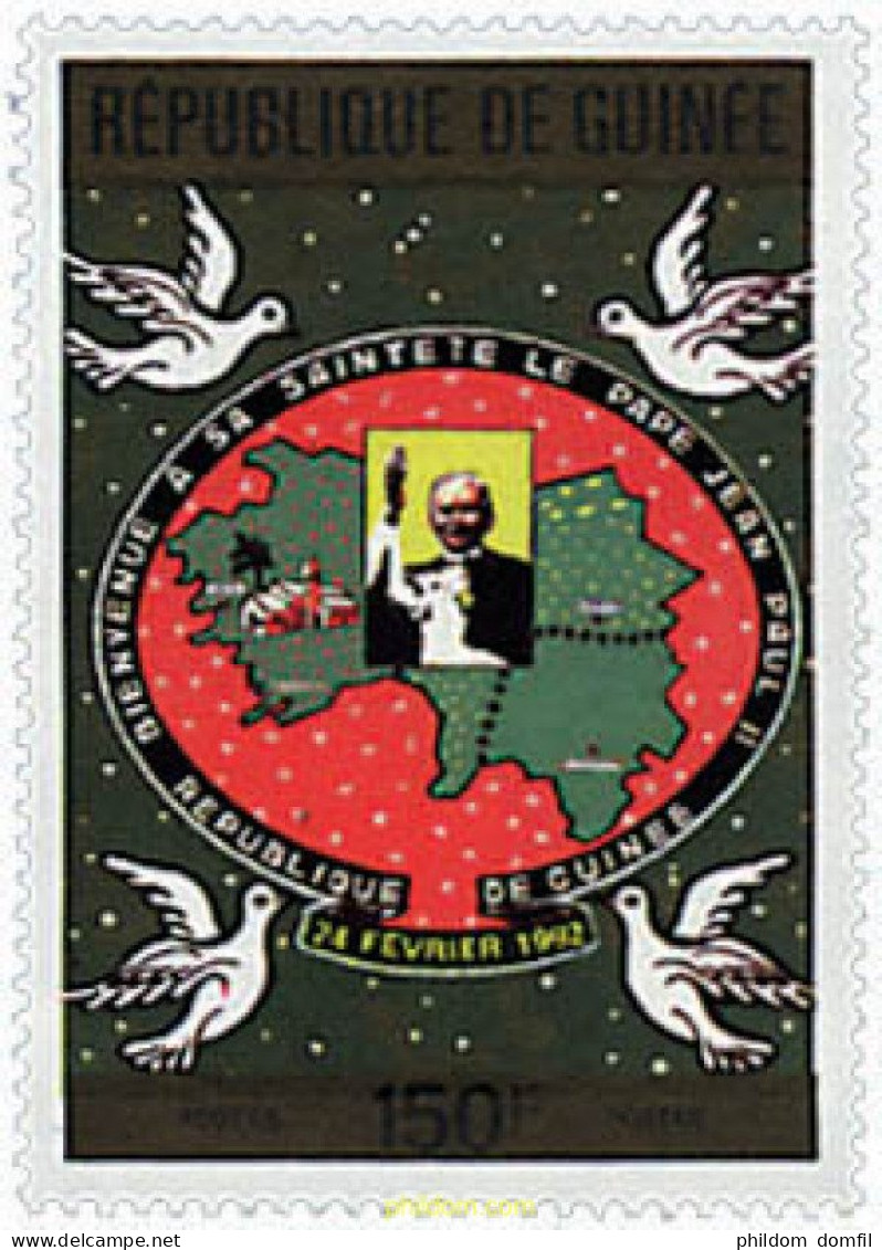 32797 MNH GUINEA 1992 VISITA DE SS EL PAPA JUAN PABLO II A GUINEA - Guinée (1958-...)