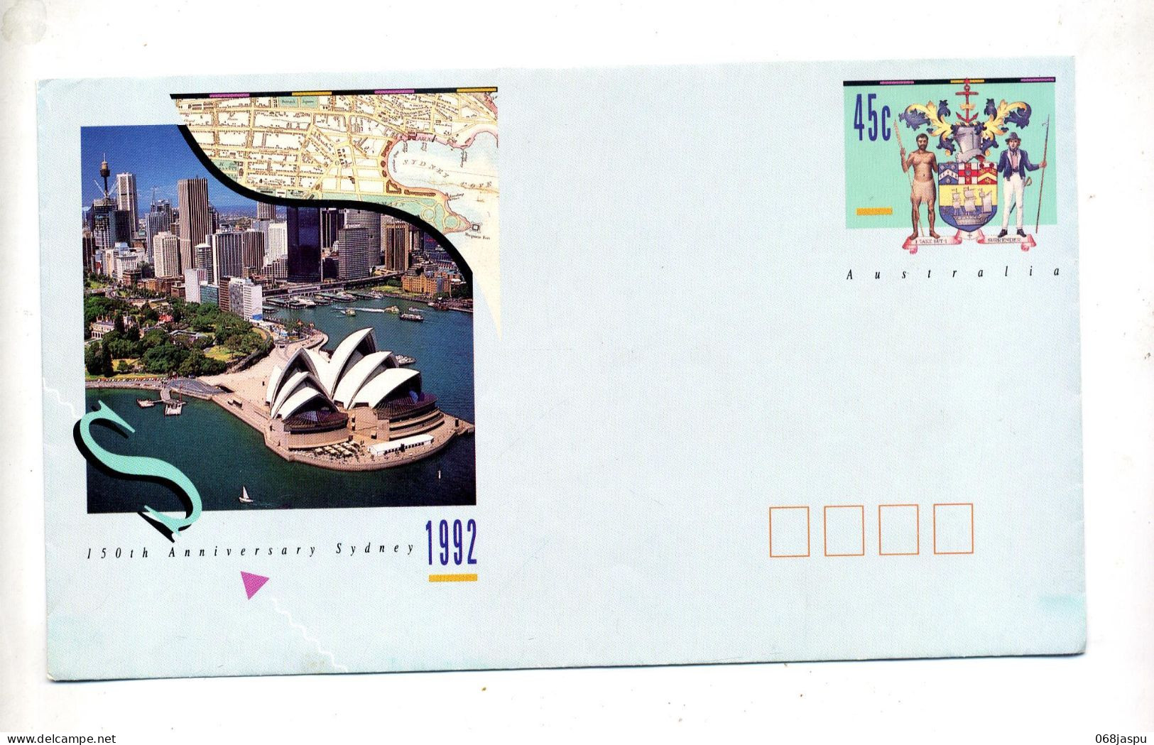 Lettre Entiere 45 C Armoirie Illustré Sydney - Postal Stationery