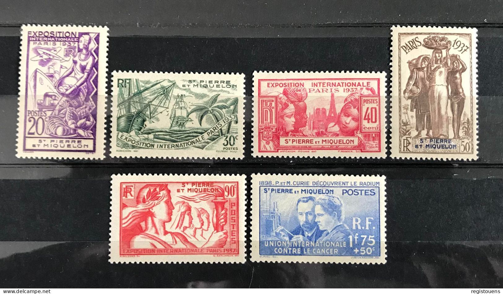 Lot De 6 Timbres Neufs* Saint Pierre Et Miquelon 1937 - Unused Stamps