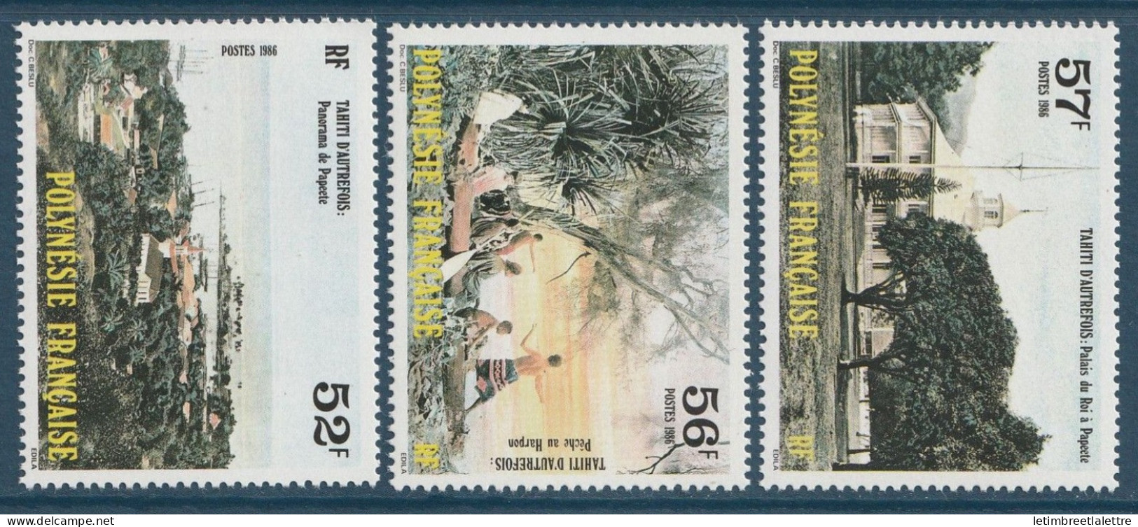 Polynésie Française - YT N° 256 à 258 ** - Neuf Sans Charnière - 1986 - Ungebraucht
