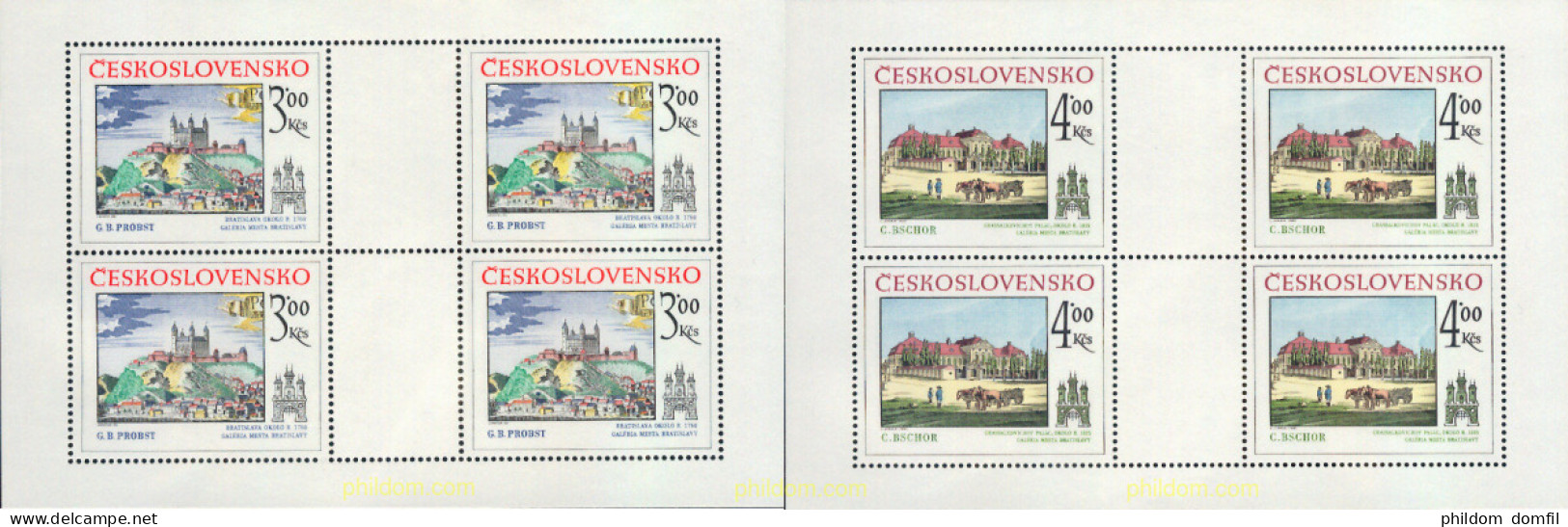 137518 MNH CHECOSLOVAQUIA 1981 MOTIVOS HISTORICOS DE BRATISLAVA - Unused Stamps