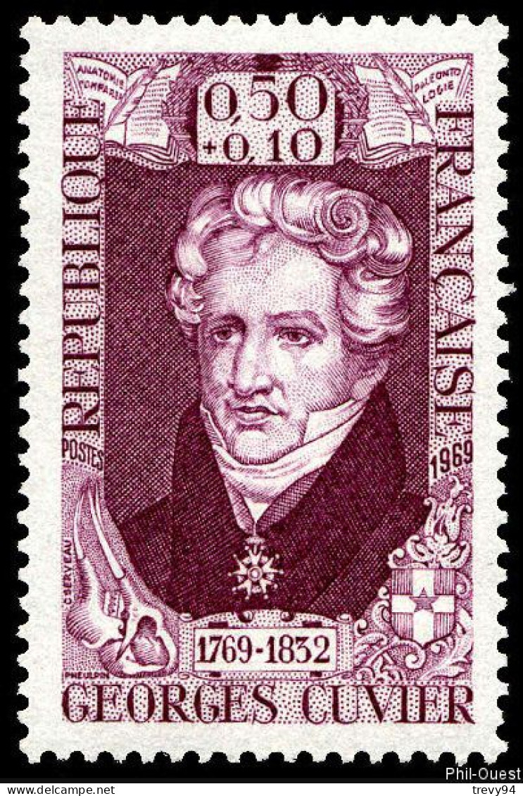 Timbre De 1969 Célébrités Du XVIIIème Au XXème Siècle Georges Cuvier 1769-1832  N° 1595 - Unused Stamps