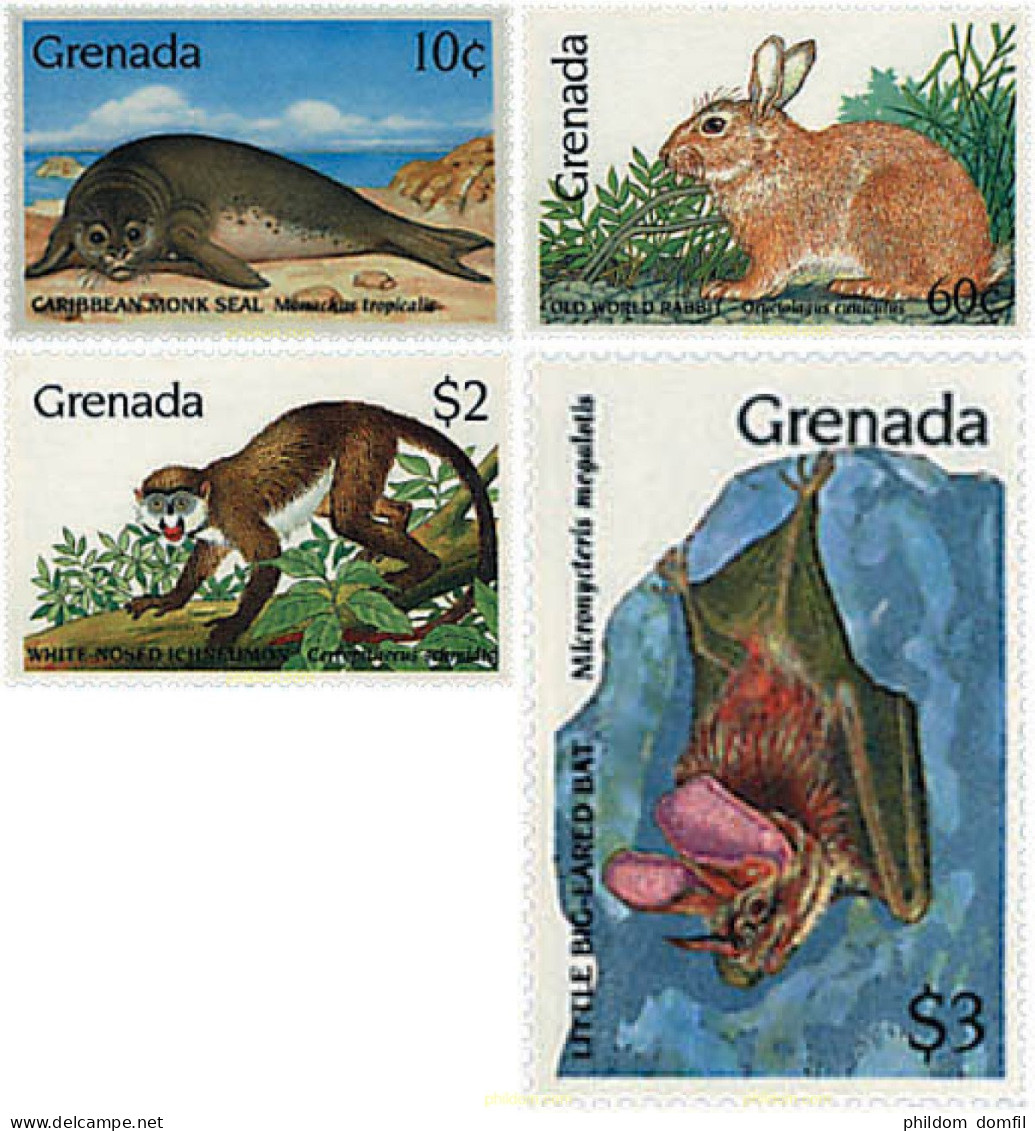 319325 MNH GRANADA 1990 MAMIFEROS - Grenade (1974-...)