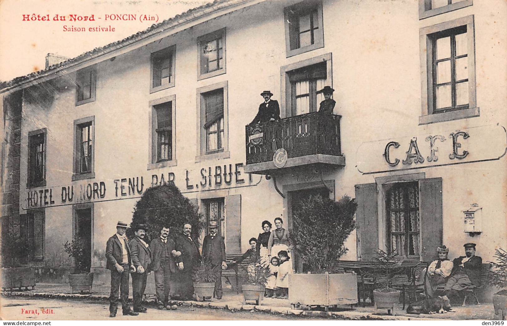 PONCIN (Ain) - Hôtel Du Nord Tenu Par L. Sibuet - Café - Ohne Zuordnung