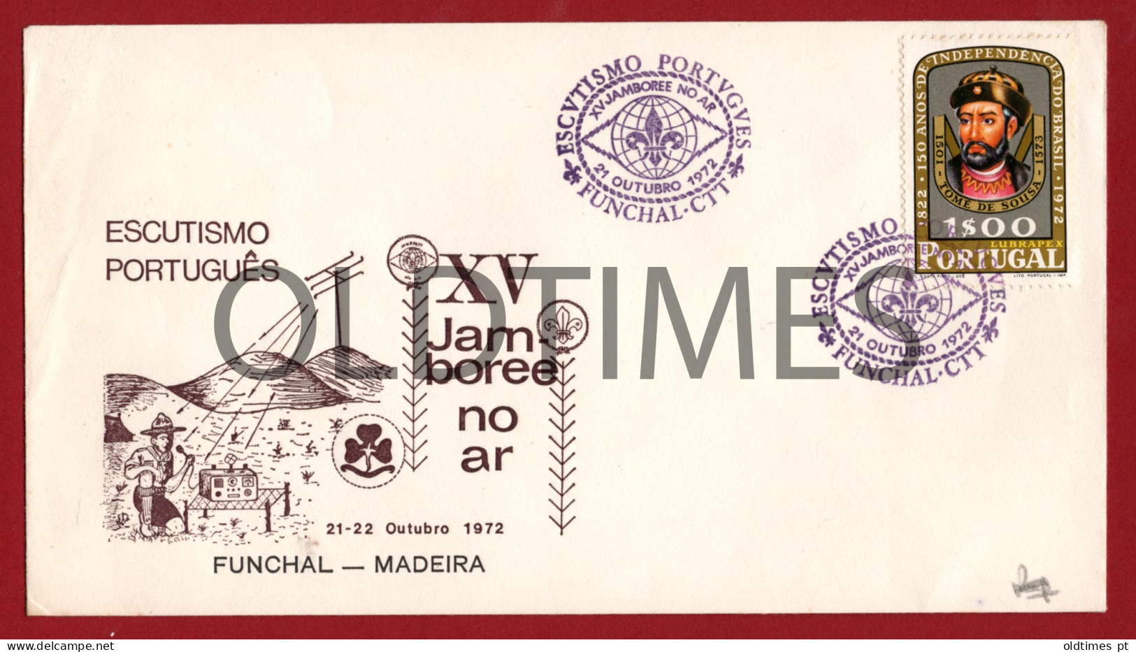 PORTUGAL - MADEIRA - FUNCHAL - ESCUTISMO PORTUGUES - XV JAMBOREE NO AR - ESCOTEIROS - 1972 ENVELOPE - Scoutisme